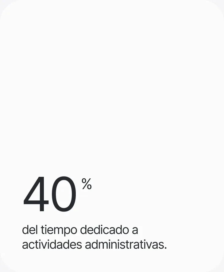 Un 40 % menos de tiempo dedicado a actividades administrativas