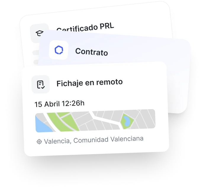 Widget de fichaje en remoto