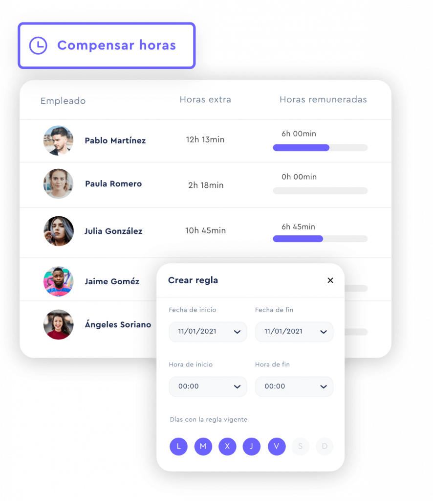 registro jornada laboral horas extras